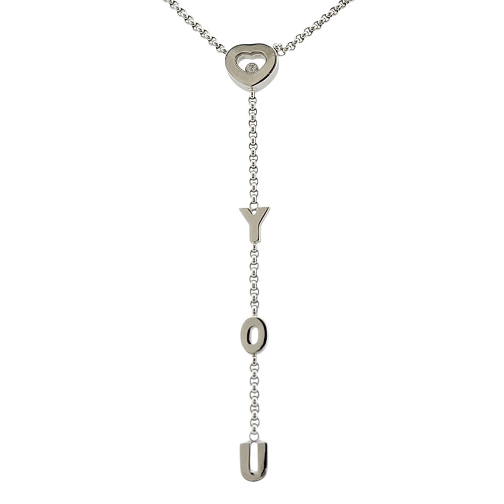 Chopard Happy Diamonds Necklace, 18K White Gold, Diamonds, Women's